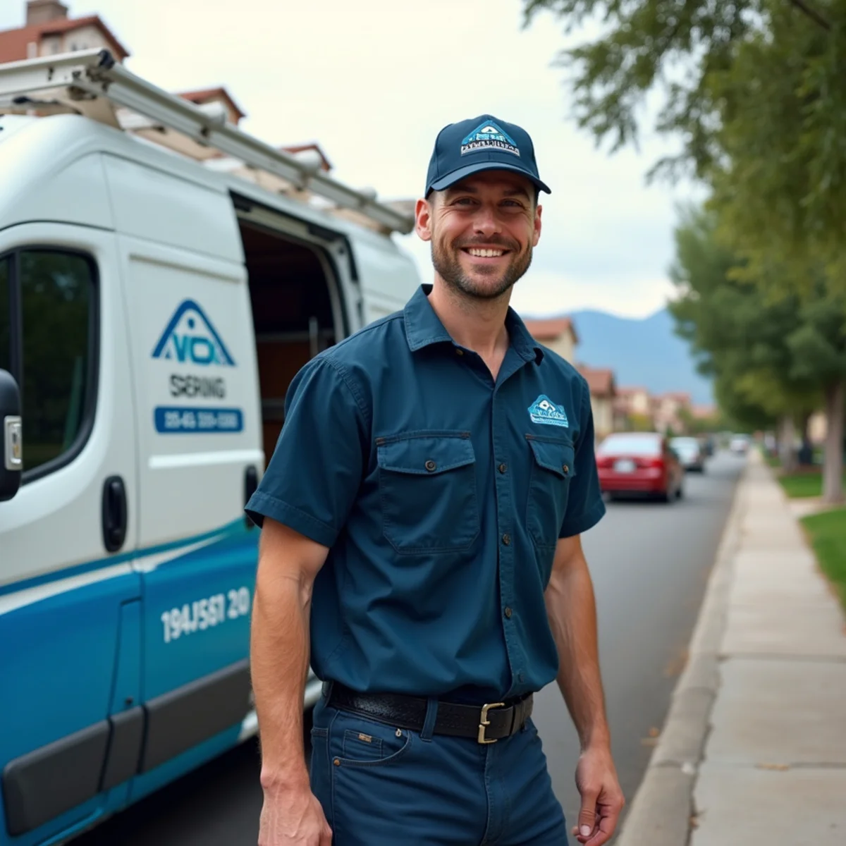 Licensed plumber servicing a home in Colorado Springs, CO
