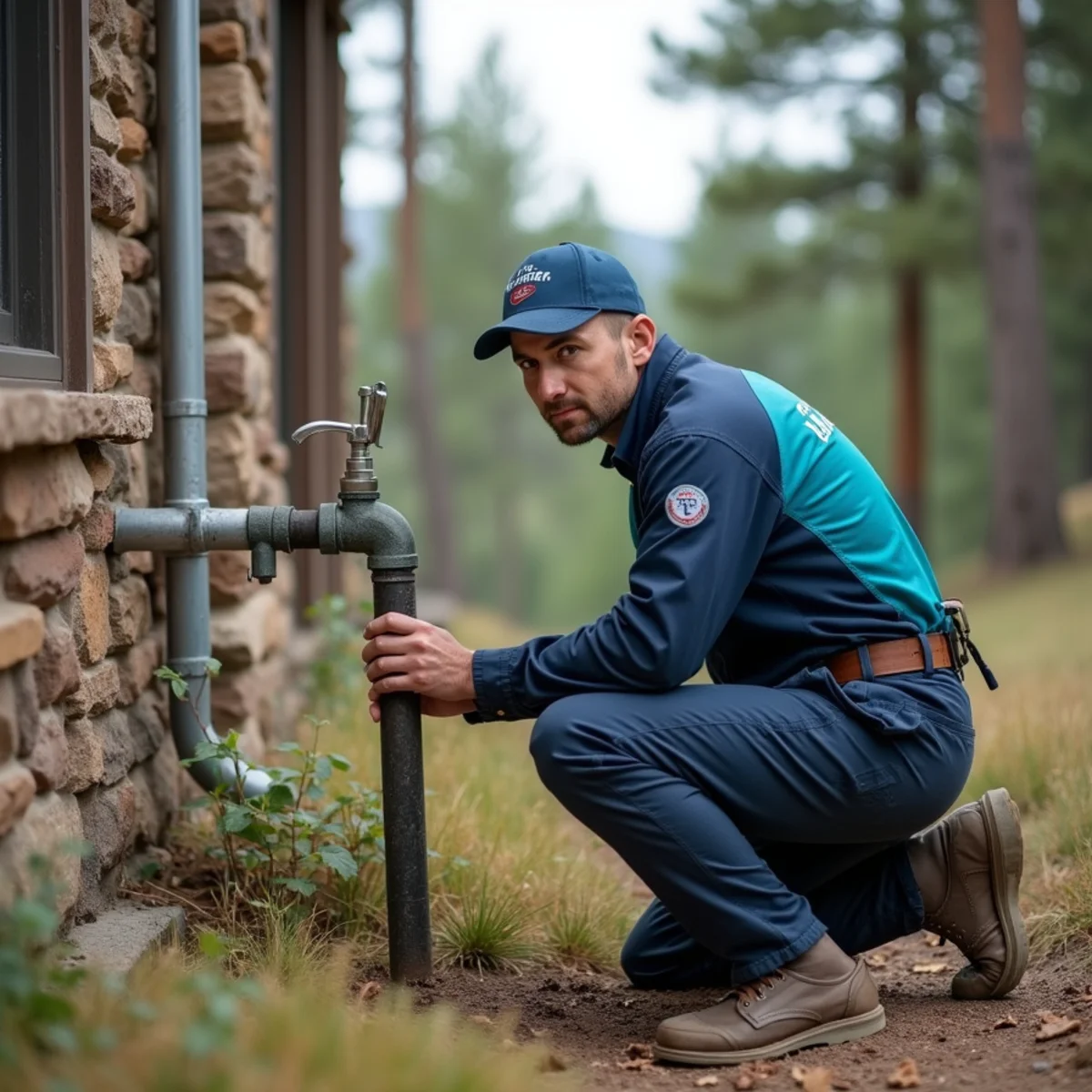 Licensed plumber servicing a home in Larkspur, CO