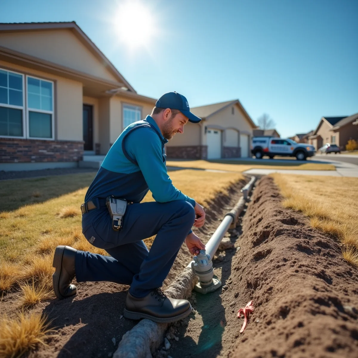Licensed plumber servicing a home in Sheridan, CO