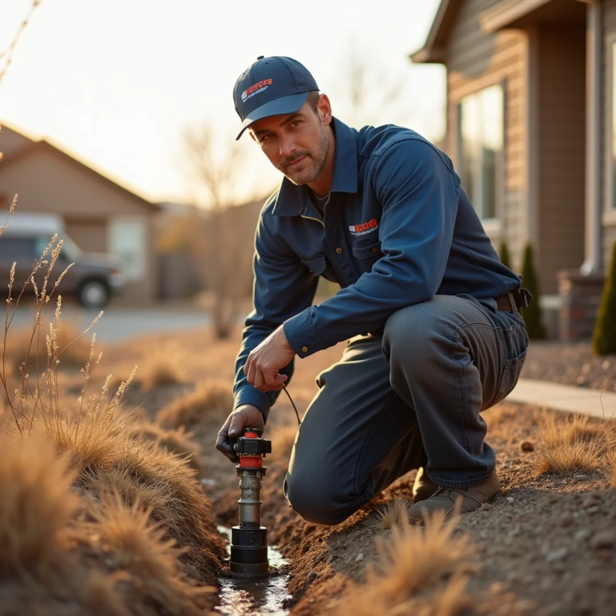 Licensed plumber servicing a home in Stonegate, CO