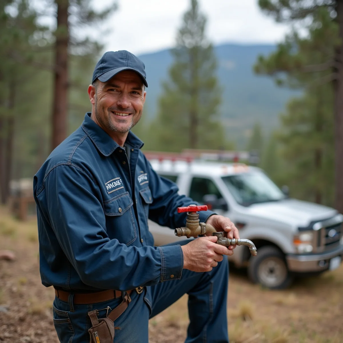 Licensed plumber servicing a home in Woodland Park, CO