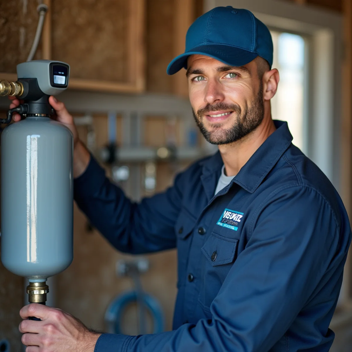 Whole-home water softener and filtration system installed in a Parker Colorado utility room
